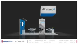 20x20 Peninsula booth design by Exhibit-Rentals